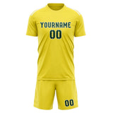 Custom Light Yellow Green Soccer Jersey