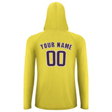 Custom Light Yellow Purple UV-Hoodie