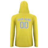 Custom Light Yellow Light Blue UV-Hoodie