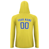 Custom Light Yellow Sky Blue UV-Hoodie