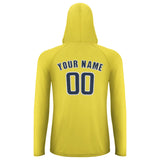 Custom Light Yellow Blue UV-Hoodie