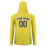 Custom Light Yellow Navy UV-Hoodie