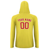 Custom Light Yellow Orange Red UV-Hoodie