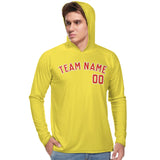 Custom Light Yellow Orange Red UV-Hoodie