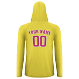 Custom Light Yellow Pink UV-Hoodie