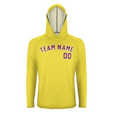 Custom Light Yellow Crimson Red UV-Hoodie