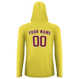 Custom Light Yellow Crimson Red UV-Hoodie