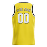 Custom Light Yellow & White Colors Design Sports Basketball Jersey