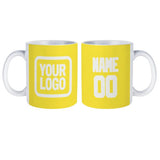 Custom Light Yellow White Mug