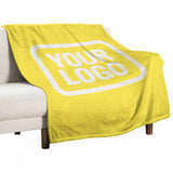 Custom Light Yellow White Blanket