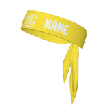 Custom Light Yellow White Headband