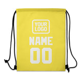 Custom Light Yellow White Drawstring Bag