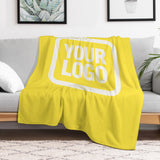 Custom Light Yellow White Blanket