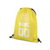 Custom Light Yellow White Drawstring Bag