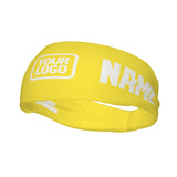 Custom Light Yellow White Sports headband