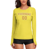Custom Light Yellow Yellow Women's Long-Sleeve Shirt