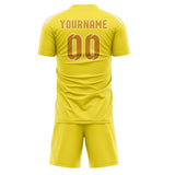 Custom Light Yellow Yellow Soccer Jersey