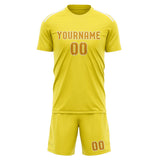 Custom Light Yellow Yellow Soccer Jersey