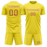 Custom Light Yellow Yellow Soccer Jersey
