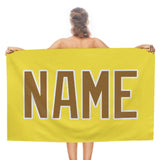 Custom Light Yellow Khaki Beach Towel