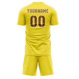 Custom Light Yellow Khaki Soccer Jersey