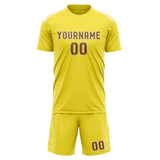 Custom Light Yellow Khaki Soccer Jersey