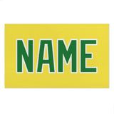 Custom Light Yellow Emerald Green Beach Towel