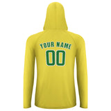 Custom Light Yellow Emerald Green UV-Hoodie
