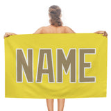 Custom Light Yellow Light Khaki Beach Towel