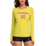 Custom Light Yellow Orange Women's Long-Sleeve Shirt