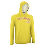 Custom Light Yellow Orange UV-Hoodie
