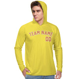 Custom Light Yellow Orange UV-Hoodie