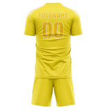 Custom Light Yellow Gold Soccer Jersey