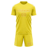 Custom Light Yellow Gold Soccer Jersey