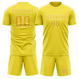 Custom Light Yellow Gold Soccer Jersey