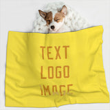Custom Light Yellow Yellow Pet Blanket
