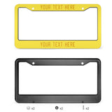 Custom Light Yellow Yellow License Plate Frame