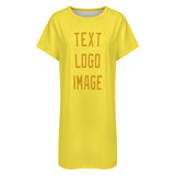 Custom Light Yellow Yellow Nachthemd