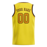 Custom Light Yellow & Yellow Colors Design Sports Basketball Jersey