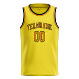 Custom Light Yellow & Yellow Colors Design Sports Basketball Jersey