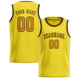 Custom Light Yellow & Yellow Colors Design Sports Basketball Jersey