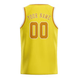 Custom Light Yellow & Yellow Colors Design Sports Basketball Jersey