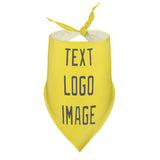 Custom Light Yellow Dark Grey Pet Scarf