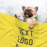 Custom Light Yellow Dark Grey Pet Blanket