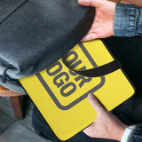 Custom Light Yellow Dark Grey Laptop Bag