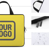 Custom Light Yellow Dark Grey Laptop Bag