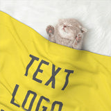 Custom Light Yellow Dark Grey Pet Blanket