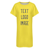 Custom Light Yellow Dark Grey Nachthemd