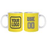 Custom Light Yellow Gray Mug