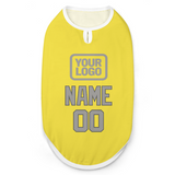 Custom Light Yellow Gray Pet Vest
